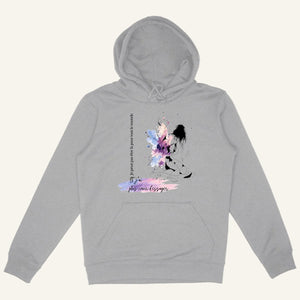 Sweat à capuche gris OwnVie avec illustration originale
