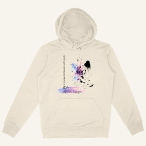 Sweat à capuche blanc OwnVie Je peux pas être là pour tout le monde